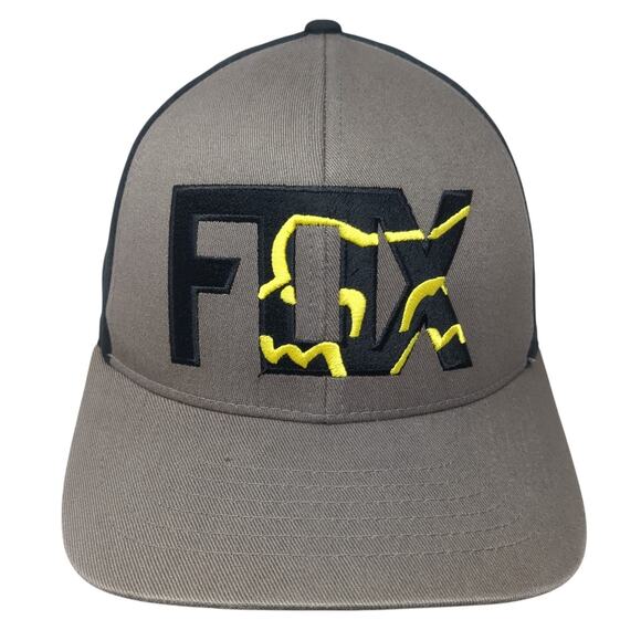 Fox Spell Out Fitted Hat Multicolor Embroidered Flexfit 6 Panel Outdoor - Picture 1 of 9